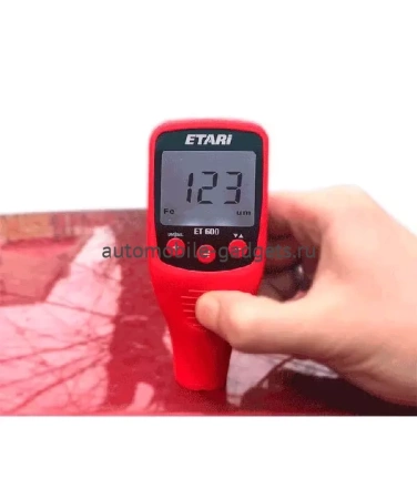 Толщиномер лакокрасочных покрытий ETARI ЕТ 600 с функцией памяти, по черным и цветным металлам с самокалибровкой