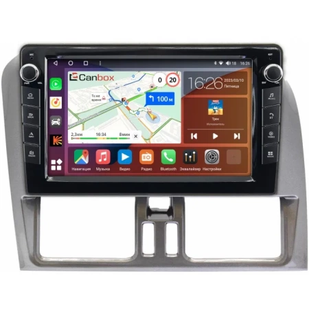 Штатная магнитола Volvo XC60 2008-2017 (матовая, темно-серая) Canbox H-Line 7822-9-788 на Android 10 (4G-SIM, 4/32, DSP, IPS) С крутилками