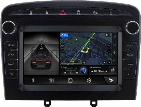 Peugeot 308, 408, RCZ 2007-2022 (черная, Тип 2) Canbox 1.5/32 на Android 10 (RS7-RP-2152-505) (IPS, DSP, CarPlay)