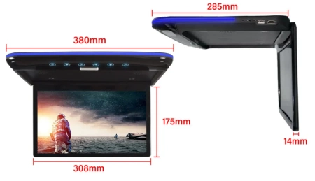 Потолочный Смарт ТВ 13,3" ERGO ER1330AN_OLED (1920x1080, Android) черный