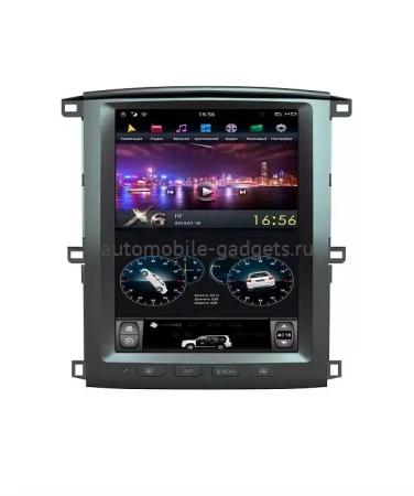 FarCar ZF457 ("Тесла-стиль") штатная магнитола для Toyota Land Cruiser 100 (2002-2007) на Android 8.1 и 4ГБ оперативной памяти