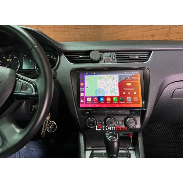 Штатная магнитола Canbox Logic-i3 2K 5736-1048 для Skoda Octavia A7 2013-2020 (глянцевая) на Android 11 (4G-SIM, 8/256, DSP, 360, QLed)