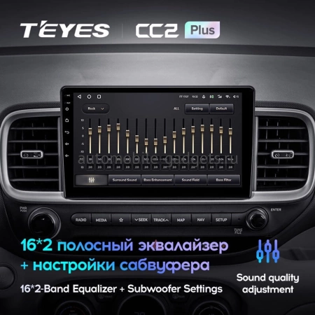 Штатное головное устройство Hyundai Venue 2019-2024 Teyes CC2 PLUS 4/32 9 дюймов RM-9-0283 на Android 10 (4G-SIM, DSP, QLed)