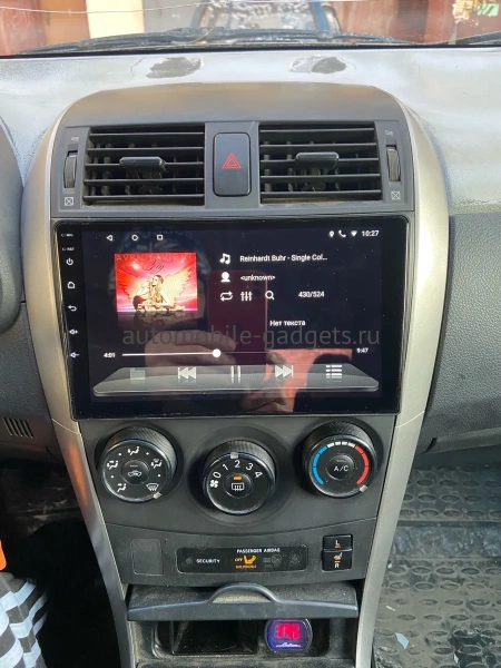 Штатная магнитола Toyota Corolla (E150) 2006-2013 (черная, без воздуховодов) Canbox L-Line 4169-9094 на Android 10 (4G-SIM, 2/32, TS18, DSP, QLed)