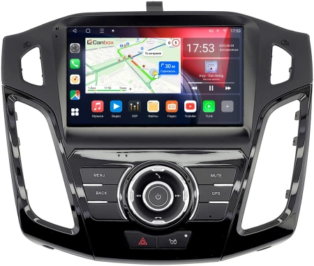 Ford Focus 3 2011-2019 (черная, глянцевая, Тип 1) Canbox L-Line 4169-9-2360 на Android 10 (4G-SIM, 2/32, TS18, DSP, QLed)