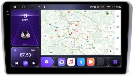 Carmedia OL-9968-N-2K штатная магнитола для Audi A3 (8P) 2003-2013 на Android 12 c 4GB, DSP, 4G