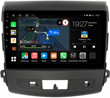 Штатная магнитола Mitsubishi Outlander XL 2005-2013 Canbox M-Line 4542-9-004 для авто с Rockford на Android 10 (4G-SIM, 4/64, DSP, QLed)