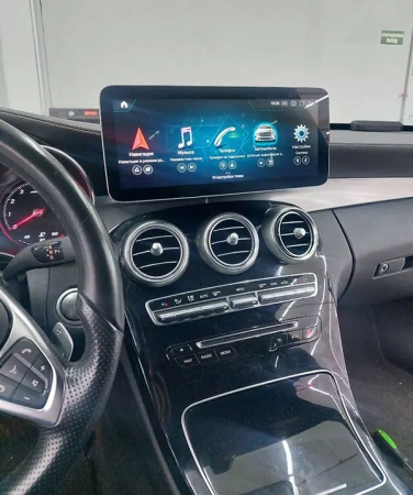 Radiola RDL-7715 штатный монитор для Mercedes Benz C класс W205 2014+, G, GLC 2015+ (X253, C253 Coupe ), V260 (2014-2019), X (2017-2019) NTG 5.0/5.2 на Android 13 c 8GB, 4G