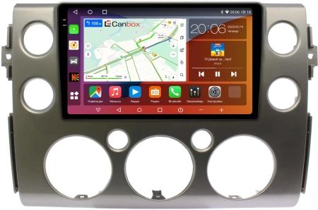 Штатная магнитола Toyota FJ Cruiser 2006-2022 (серебро) Canbox H-Line 2K 4180-9-189 на Android 10 (4G-SIM, 4/32, DSP, QLed)