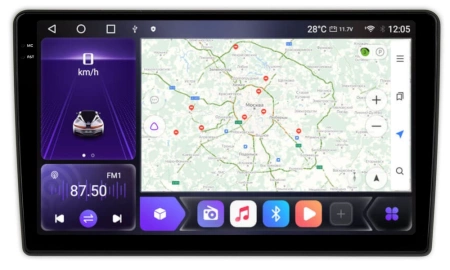 Carmedia SF-9990-U-2K магнитола для Citroen Jumper, Fiat Ducato, Peugeot Boxer 2006+ на Android 12 c 8GB, DSP, 4G