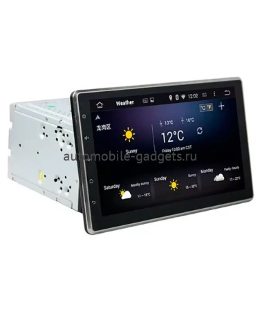 Carmedia KD-1000-P30 2 DIN магнитола с экраном 10 дюймов DVD-приводом (открывается экран) на Android 9.0, до 8-ЯДЕР, до 4ГБ-64ГБ памяти и встроенным DSP