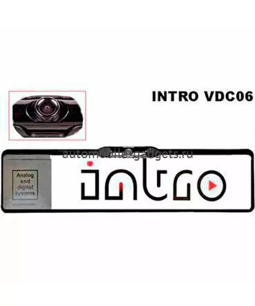 Камера в рамке номерного знака Intro VDC-006 регулируемая