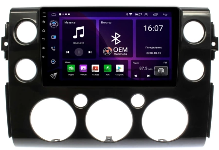 Toyota FJ Cruiser 2006-2022 (черная, глянцевая) Canbox GT9-188 2/32 на Android 10 (IPS, DSP, CarPlay)