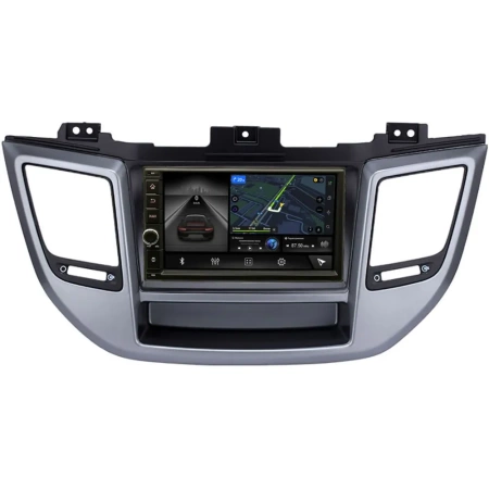 Магнитола в штатное место 2 din Hyundai Tucson III 2015-2018 (черный,серебро) Canbox H-Line 5602-RP-11-613-284 на Android 10 (4G-SIM, 4/32, DSP, IPS) С крутилкой