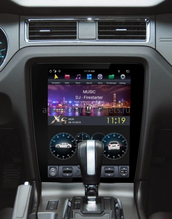 Carmedia ZF-1258M-Q6 ("Тесла-стиль") штатная магнитола для Ford Mustang 2009-2013 (кондиционер) на Android 11, 8GB, DSP, 4G