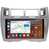 Штатная магнитола Canbox EVO 5810-9-0675 для Toyota Vitz 2 (XP90), Yaris 2 2005-2012 (серебряная, Тип 2) на Android 14 (4G-SIM, 4/64, DSP, QLed, AI, 360)