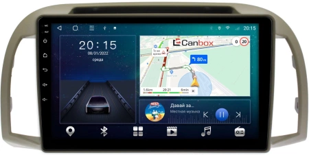 Штатная магнитола Nissan March (K12), Micra (K12) 2002-2010 Canbox M-Line 4544-9-1354 на Android 10 (4G-SIM, 2/32, DSP, QLed)