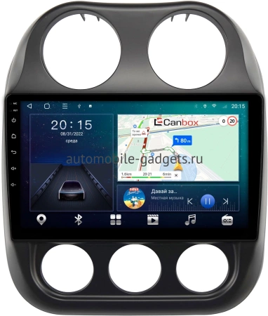 Jeep Compass, Liberty (Patriot) 2009-2016 Canbox L-Line 4170-10-810 на Android 10 (4G-SIM, 2/32, TS18, DSP, QLed)