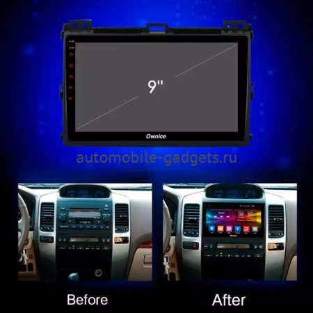 Carmedia OL-9696-2D-I магнитола для Toyota Land Cruiser Prado 120, Lexus GX 470 (2002-2009) на Android 10 c 2GB, DSP, 4G