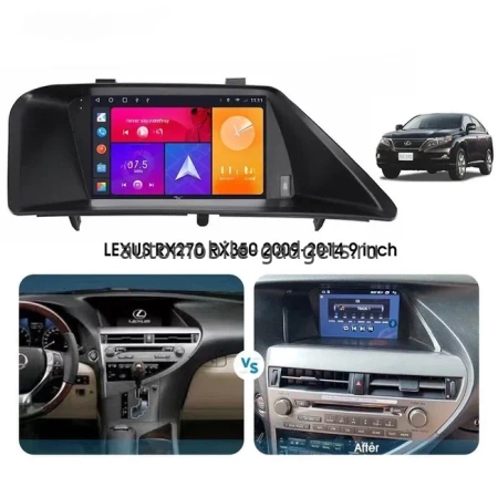CarMedia SF-9811-Q штатная магнитола для Lexus RX270, RX350, RX450 2009-2015 high на Android 12 c 6GB, DSP, 4G
