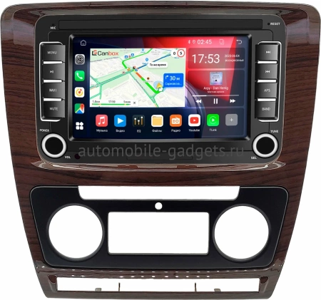 Штатная магнитола Skoda Octavia A5 2004-2013 (под дерево) Canbox GT305-RP-11-352-396 2/32 Android 10 (IPS, DSP, CarPlay)