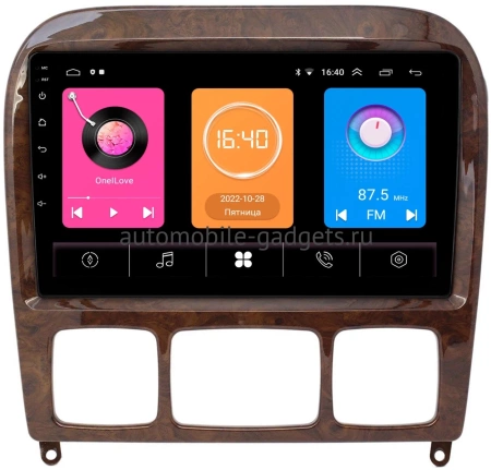 Mercedes S-klasse (w220) 1998-2005 (орех) OEM RK9-9152 на Android 10 (CarPlay, AHD, 1/32)