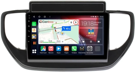 Штатная магнитола Hyundai Solaris 2 2020-2024 (для авто с экраном) Canbox L-Line 4169-9-TK957 на Android 10 (4G-SIM, 2/32, TS18, DSP, QLed)