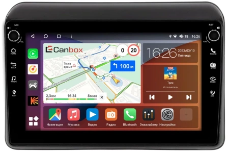 Suzuki Ertiga 2 2018-2024 (глянцевая) Canbox M-Line 7801-9-0670 на Android 10 (4G-SIM, 2/32, DSP, IPS) С крутилками