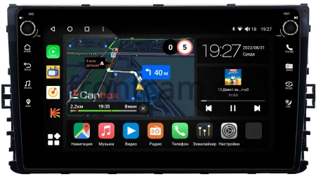 Skoda Kamiq 2018-2024 Canbox M-Line 7801-9299 на Android 10 (4G-SIM, 2/32, DSP, IPS) С крутилками