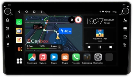 Штатная магнитола Canbox M-Line 7801-9-107 для Toyota (для комплектации с магнитолой 130x230mm, глянцевая) Тип2 на Android 10 (4G-SIM, 2/32, DSP, IPS) С крутилками