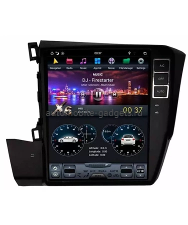 Carmedia ZF-1030-DSP ("Тесла-стиль") штатная магнитола для Honda CIVIC 9 ДОРЕСТАЙЛ 01.2012-05.2013, 4d Sedan / 2d Coupe на Android 9.0 c 4GB оперативной памяти и DSP процессором