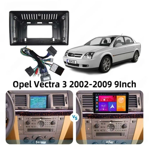 Carmedia SF-9312-MKD-9509-2K-12512-D7 Штатная магнитола для Opel Vectra С 2002-2008 (вверх вместо БК) на Android 13 c 12GB, DSP, 4G