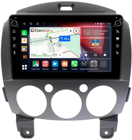 Штатная магнитола Mazda Demio 3 (DE), 2 (DE/DE2) 2007-2014 Canbox M-Line 7801-9031 на Android 10 (4G-SIM, 2/32, DSP, IPS) С крутилками
