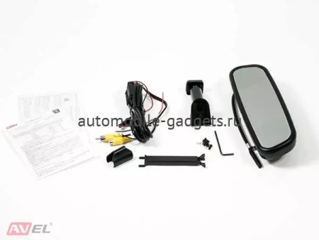 AVS0390BM Зеркало заднего вида  со встроенным монитором 4.3"