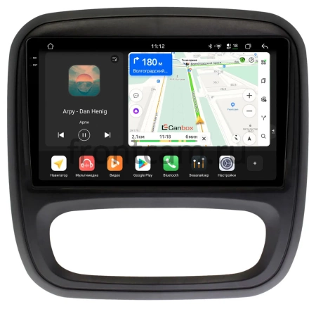 Штатная магнитола Renault Trafic 3 2014-2021 Canbox PRO-Line 2K 4250-9-RE053N на Android 13 (4G-SIM, 6/128, DSP, QLed)