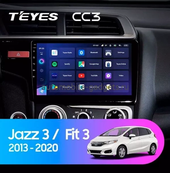 Teyes CC3 4/64 RM-10-325 Штатная магнитола для Honda Fit, Jazz 2013-2020 на Android 10 c 4GB, DSP, 4G