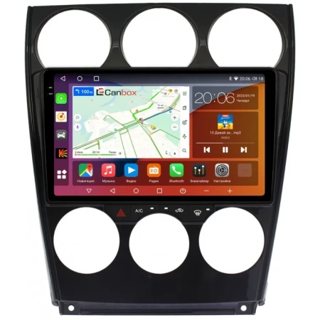 Mazda 6 (GG), Atenza 2002-2008 Canbox H-Line 2K 4186-9160 на Android 10 (4G-SIM, 8/256, DSP, QLed)
