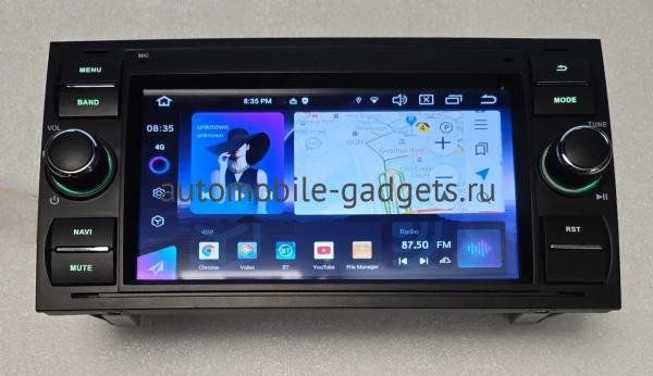Carmedia MKD-7031B-A7 Штатная магнитола для Ford Focus 2 2005-2007, Galaxy 2006-2010, Transit 2006-2015, C-Max 2003-2010, Kuga 2008-2012 Fusion 2005-2012 на Android 14 c 4GB, DSP, 4G