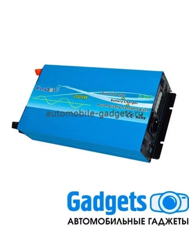 Преобразователь напряжения KongSolar KPC24/2000 с функцией зарядки (ИБП, реальный синус)