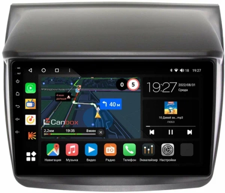Штатная магнитола Canbox M-Line 4544-9057 для Mitsubishi L200 4, Pajero Sport 2 2008-2016 на Android 10 (4G-SIM, 2/32, DSP, QLed)