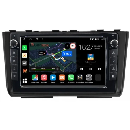 Штатная магнитола Hyundai Creta 2 2021-2024 (черная, матовая) Canbox M-Line 7825-10-2526 на Android 10 (4G-SIM, 2/32, DSP, QLed) С крутилками