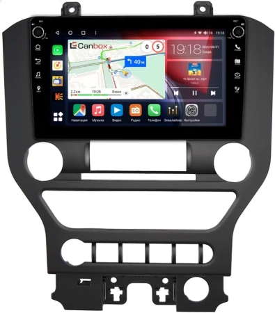 Штатная магнитола Ford Mustang 6 2014-2023 (Тип A) Canbox M-Line 7801-9-662 на Android 10 (4G-SIM, 2/32, DSP, IPS) С крутилками