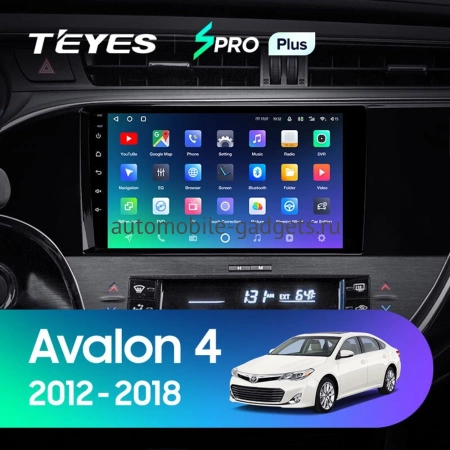 Штатное головное устройство Toyota Avalon 4 2012-2018 (глянцевая) Teyes SPRO PLUS 4/64 9 дюймов RM-9-0310 на Android 10 (4G-SIM, DSP, IPS)