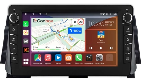 Штатная магнитола Nissan Micra (K14), Kicks 2016-2024 Canbox M-Line 7831-9-0056 на Android 10 (4G-SIM, 2/32, DSP, IPS) С крутилками