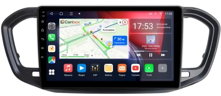Штатная магнитола Canbox L-Line 4167-9-9820 для Lada Vesta (NG), Aura 2024-2025 (черная, матовая) на Android 10 (4G-SIM, 3/32, TS18, DSP, QLed)